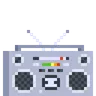 An old school boombox