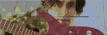 Bitslinger hides behind a guitar