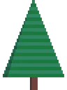 A large pine tree nestled in the heading
