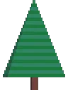 A large pine tree nestled in the heading