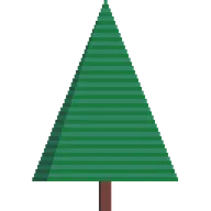 An XL pine tree nestled in the heading