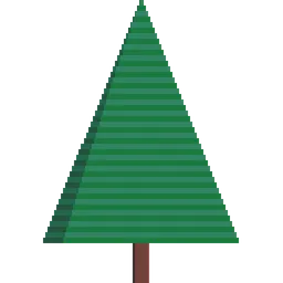 An XL pine tree nestled in the heading