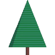 An XL pine tree nestled in the heading